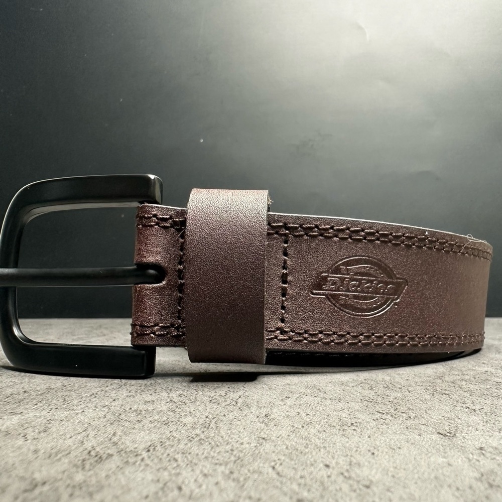 Dickies Dark Brown Leather Belt